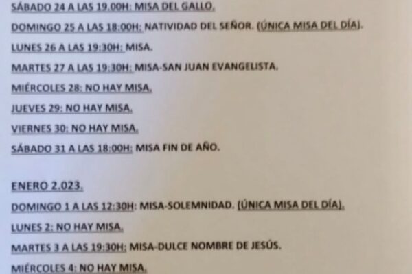 HORARIO NAVIDAD PARROQUIA SAN EUTROPIO
