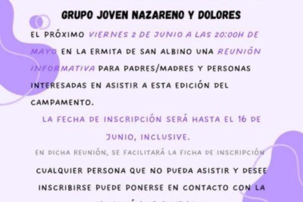 INFORMACIÓN CAMPAMENTO NAZARENO