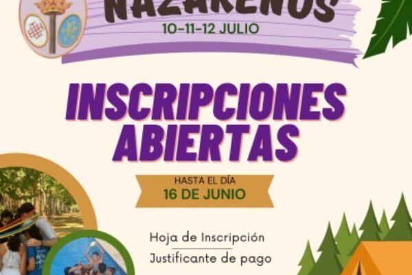 INSCRIPCIONES CAMPAMENTO NAZARENOS