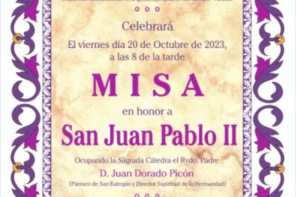 MISA SAN JUAN PABLO II