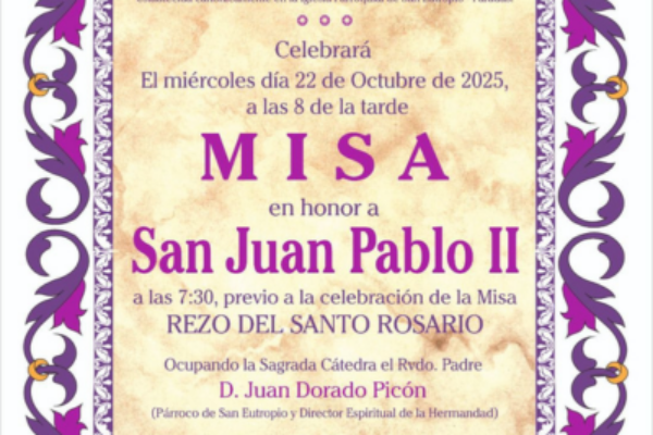 MISA SAN JUAN PABLO II